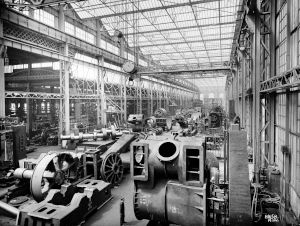 Engine Works new turbine erecting shop, with machinery for Ship Nos ...